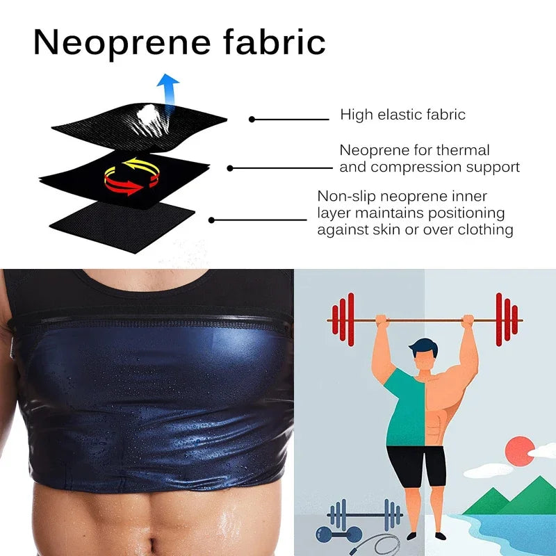 New Men Neoprene Sweat Sauna Vest Body Shapers Vest Waist Trainer Slimming Vest Shapewear Waist Shaper Corset for Women