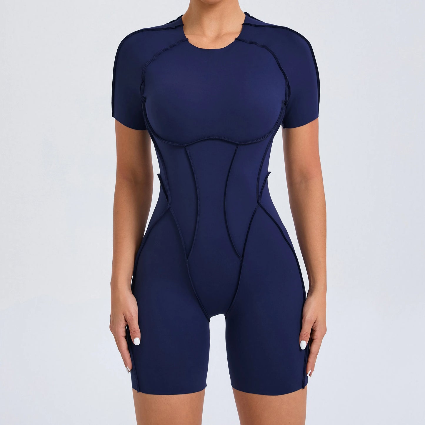 Short Jumpsuit Gym Clothes for Women Sportswear Fitness Overalls Backless Scrunch Booty Yoga Suit Sports Set Outfit