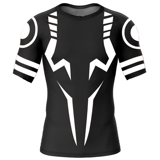 3D Print Compression Shirts for Men Athletic Quick Dry Tshirts Tops Gym Workout Fitness Undershirts Baselayers Anime Rash Guard